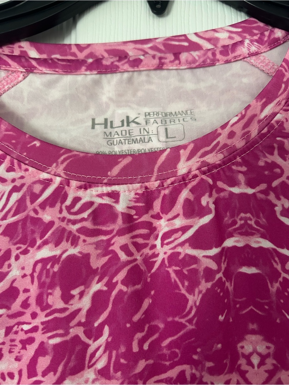 Huk Pink Marble Performance Long Sleeve Top - Picture 2 of 2